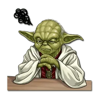 😒 Yoda Star Wars Yoda, Star Wars, Jedi, ira, humor, meme whatsapp sticker