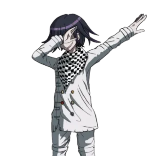 😂 Kokichi Oma Danganronpa V3 Anime, Kokichi Oma, Danganronpa, Personagem, Video game, Vilão, Dab whatsapp sticker