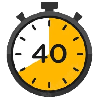 ⏱ 40 timer, forty, time, deadline, minutes, countdown telegram sticker