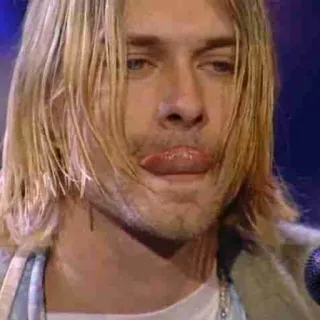 👹 Kurt Cobain 科特·柯本, 涅槃乐队, 歌手, 音乐家, 摇滚, 另类 telegram sticker