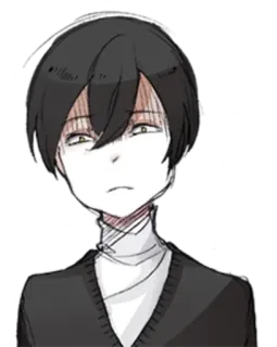 😨 Anime, Cartoon, Schockiert, Besorgt, Bekümmert, Charakter, Person, Illustration telegram sticker