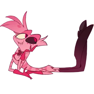 😊 Angel Dust Hazbin Hotel Hazbin Hotel, Angel Dust, kreskówka, postać telegram sticker