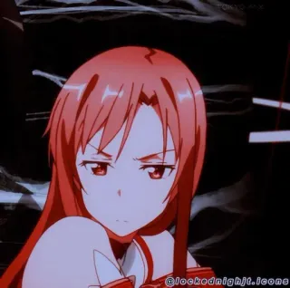 😠 Asuna Yuuki Sword Art Online Anime, Postać, Dziewczyna, Sword Art Online, Asuna, Yuuki telegram sticker
