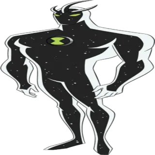 😎 Alien X Ben 10 мультфильм, инопланетянин, супергерой, персонаж, анимация telegram sticker