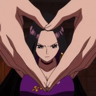❤️ Boa Hancock One Piece Animé, Coeur, Personnage, Femme, Illustration, One Piece, Boa Hancock whatsapp sticker