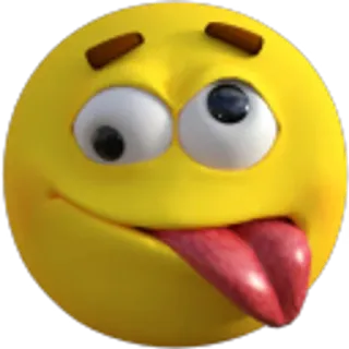 🤪 อีโมจิ, ตลก, ตลกๆ, งี่เง่า, ลิ้น, หน้า, สีเหลือง, สีหน้า telegram sticker