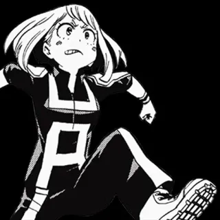 😤 Ochaco Uraraka My Hero Academia anime, manga, ochaco uraraka, my hero academia, hero, character telegram sticker