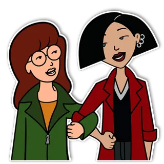 👭 Daria Morgendorffer Daria dibujos animados, amistad, Daria, Jane Lane, caricatura 90s whatsapp sticker