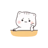 😟 gato, lindo, pegatina, kawaii, adorable telegram sticker
