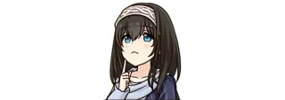 🤔 Anime, Manga, Chica, Pensando, Lindo, Pensativa telegram sticker
