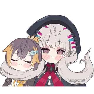 ❤️ Anime, Carino, Adesivo, Cartone animato whatsapp sticker