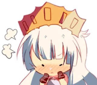 😣 anime, cartoon, character, cute, girl, chibi whatsapp sticker