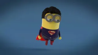 😐 Superman minion, superhero, cartoon, character, funny, superman telegram sticker