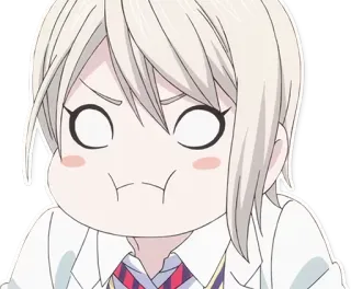 ☹️ anime, cartoon, girl, cute, expression telegram sticker