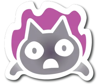👻 kucing, terkejut, kartun, stiker telegram sticker
