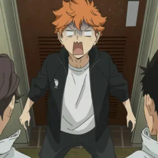 🥀 Hinata Haikyuu!! Anime, Esporte, Voleibol, Desenho animado, Haikyuu, Hinata Shoyo, chocado telegram sticker