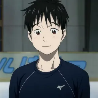 🌧 Yuuri Katsuki Yuri!!! on Ice Аниме, Фигурное катание, Портрет, Японская анимация, Юрий Кацуки, Yuri on Ice telegram sticker