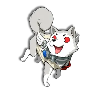 🐶 hond, dier, cyberpunk, wit, robot telegram sticker