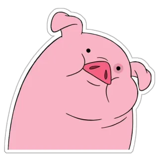 😉 Waddles Gravity Falls waddles, pig, gravity falls, cartoon, animal, cute telegram sticker