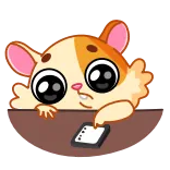 🥺 criceto, animale, carino, cartone animato, kawaii telegram sticker