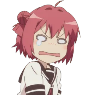 😭 Anime, Cô gái, Hoạt hình, Khóc, Buồn, Biểu cảm, Sticker whatsapp sticker