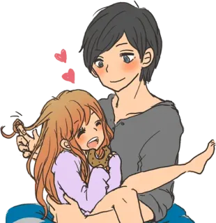 ❤️ 만화, 애니메이션, 커플, 사랑, 관계 telegram sticker