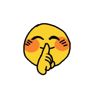 🤫 shh, silêncio, emoji, segredo, quieto telegram sticker