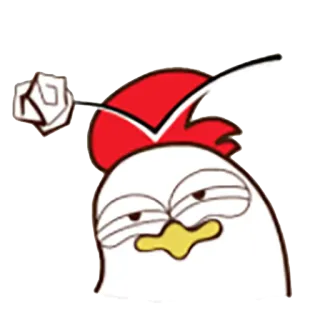 😏 Huhn, Cartoon, Tier, Vogel, Lustig telegram sticker