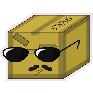 😎 SWAG caixa, óculos de sol, swag, legal, desenho animado, engraçado telegram sticker