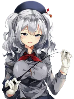 😏 Anime, Fille, Queues de cheval, Attitude, Uniforme, Gants telegram sticker