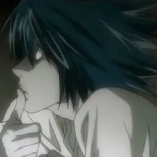 📓 L Lawliet Death Note Аниме, Детектив, Манга, L telegram sticker
