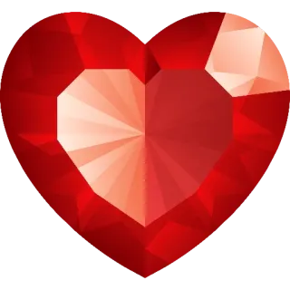 ❤️ сердце, красный, драгоценный камень, любовь, день святого Валентина telegram sticker