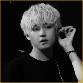🕯 Kyle persoon, beroemdheid, zanger, koreaans, man, portret, gezicht telegram sticker