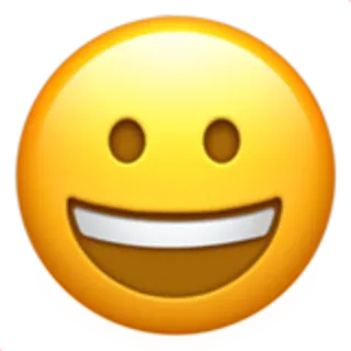 😀 emoji, smiley, face, yellow, happy, expression telegram sticker