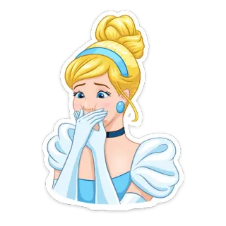 😮 Cinderella princesa, disney, dibujos animados, cuento de hadas, cenicienta, rubia whatsapp sticker