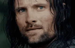 🙁 Aragorn Lord of the Rings aragorn, viggo mortensen, il signore degli anelli, tolkien, fantasy, film telegram sticker