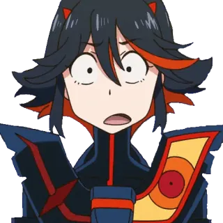 😲 Ryuko Matoi Kill la Kill Anime, Kill la Kill, Ryuko Matoi, geschockt, überrascht telegram sticker
