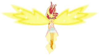 😇 Sunset Shimmer My Little Pony: Equestria Girls サンセットシマー, マイリトルポニー, エクエストリアガールズ, アニメ, 翼 whatsapp sticker