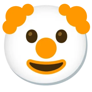 🤡 ตัวตลก, อิโมจิ, หน้า, สีหน้า, ตลก whatsapp sticker