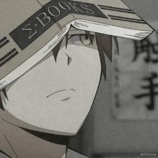 🤨 Σ-BOOKS Anime, Junge, Buch, Lesen telegram sticker