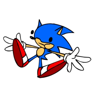 🆗 Sonic Sonic, Cartoon, Blau, Figur, Spiel telegram sticker