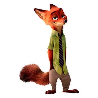 😏 Nick Wilde Zootopia fox, cartoon, animal, zootopia, disney, animated telegram sticker