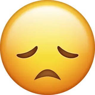 😞 emoji, sad, unhappy, face, expression whatsapp sticker