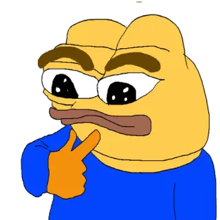 🤔 Pepe the Frog ミーム, カエル, ペペ, ネットミーム, ドヤ顔, 考え中 telegram sticker