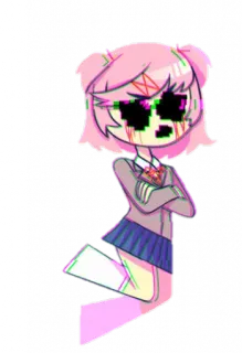 💕 Natsuki Doki Doki Literature Club! Doki Doki Literature Club, Natsuki, Anime, Naklejka, Gra wideo telegram sticker