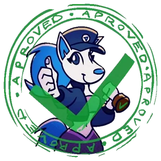 👍 APPROVED aprobado, tilde, furry, dibujos animados telegram sticker