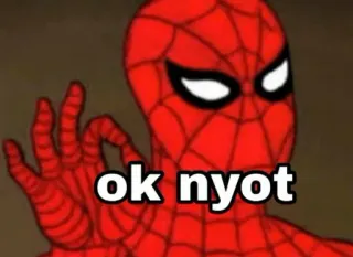 🕸 Spider-Man ok nyot spider-man, signe ok, insulte, nyot, offensant whatsapp sticker