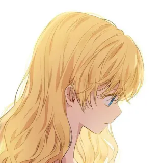 💫 rubia, anime, chica, mujer, dibujo animado, arte telegram sticker