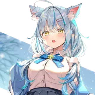 💞 Anime, Mädchen, Katzenohren, Süß, Kawaii, Charakter telegram sticker