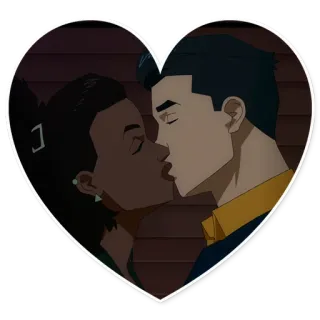 😘 beijo, romântico, casal, amor, coração whatsapp sticker